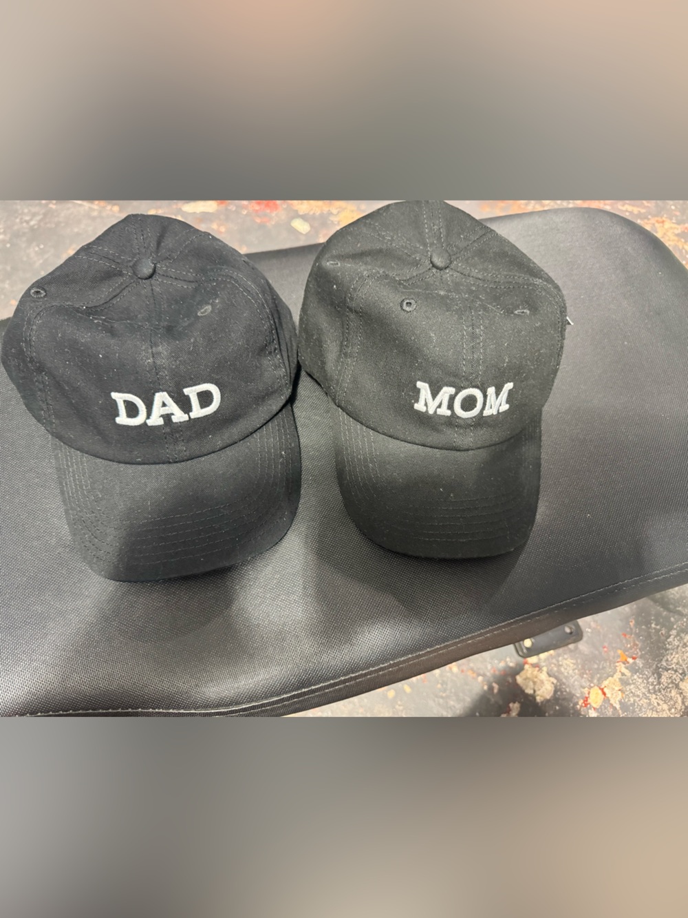 Dad / Mom Black Embroidered Baseball Cap - Unbranded brand new